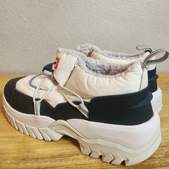 Hunter Womens Shoes Size 9 White Black Insulated Fleece Lined Winter Boots - Picture 4 of 11